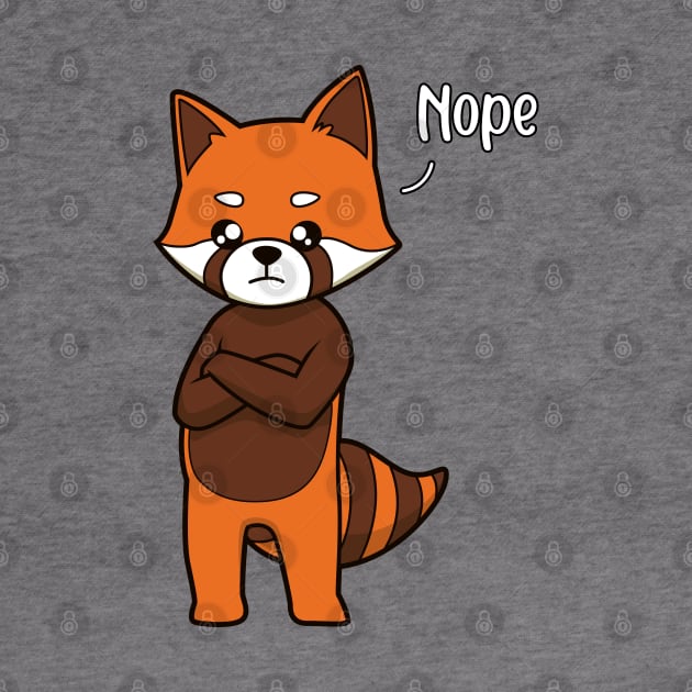 Red Panda nay-sayer - Nope by Modern Medieval Design